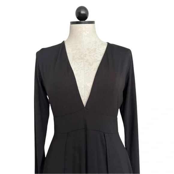 Bump Biddy Narine NEW Plunge Maxi Maternity Dress Sexy High Slits Black Size M - Picture 12 of 16